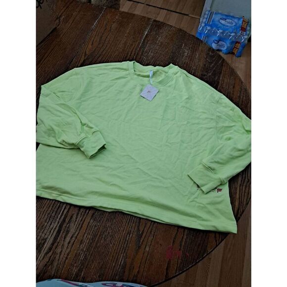 New 2X Fabletics Sprout Athletic Club Lightweight Go To Cropped Crewneck Shirt - Picture 6 of 9